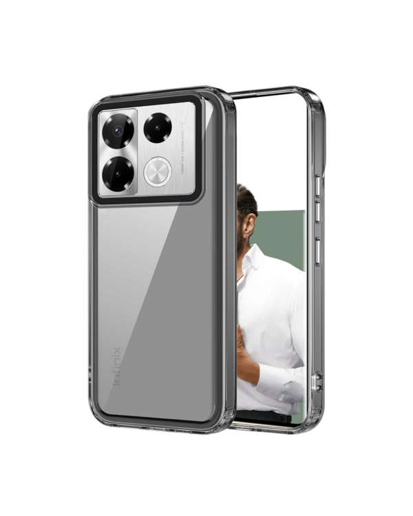amazon basics Back Case Cover for Infinix Note 40 Pro 5G-Translucent Black)
