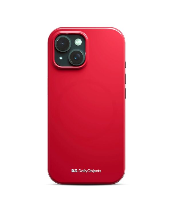 DailyObjects Enamel Bumper MagSafe Case for iPhone 15 Plus-Enamel Red - Image 2