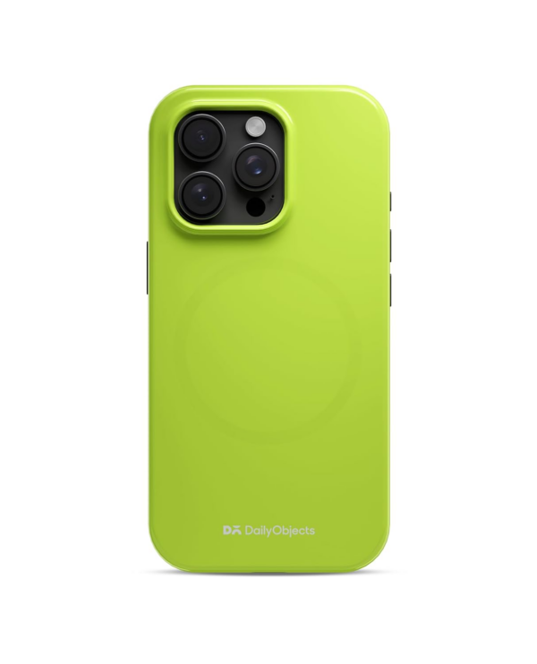 DailyObjects Enamel Bumper MagSafe Case for iPhone 15 Pro - Enamel Lime