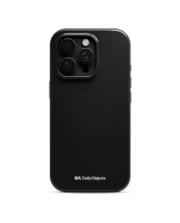 DailyObjects Enamel Bumper MagSafe Case for iPhone 15 Pro - Enamel Black