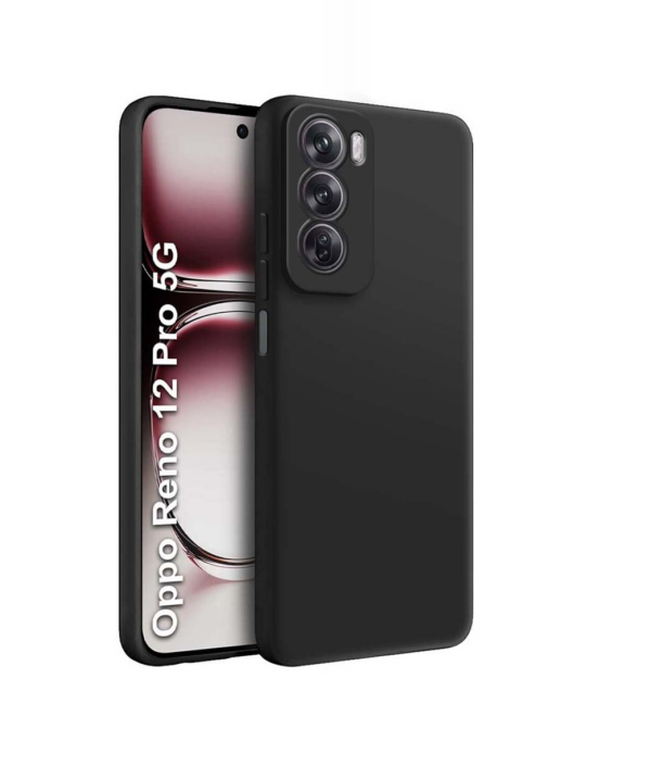 Fashionury Back Cover for Oppo Reno 12 Pro 5G |(Black) - Image 2