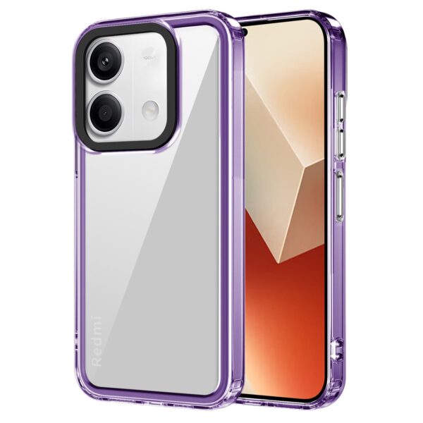 Kapa Warrior Acrylic Clear Back Cover for Redmi Note 13 PRO |(Purple Sides)
