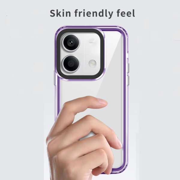 Kapa Warrior Acrylic Clear Back Cover for Redmi Note 13 PRO |(Purple Sides) - Image 2