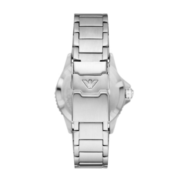 Emporio Armani Stainless Steel Analog Blue Dial Men Watch-Ar11590, Silver Band - Image 3
