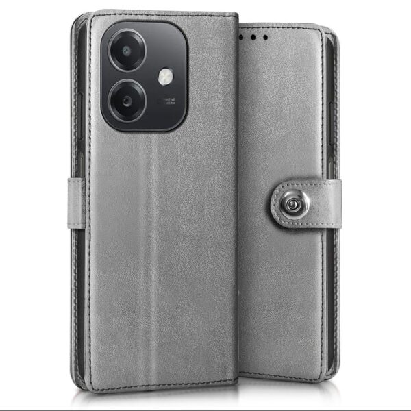 WOW IMAGINE Shock Proof Flip Cover Back Case for Oppo A3x 5G | A3x 4G |(Stone Grey) - Image 2