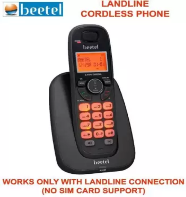 Beetel X70 Cordless Landline Phone  (Black) - Image 3