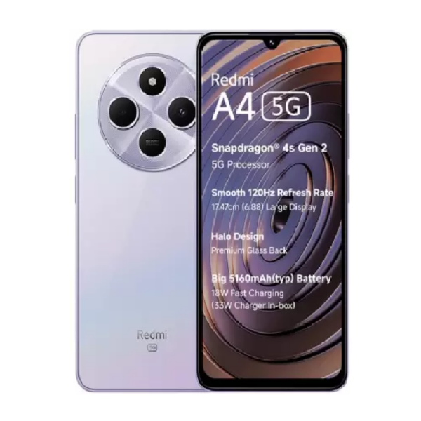 REDMI A4 5G only on Jio SIM (Sparkle Purple, 64 GB)  (4 GB RAM)