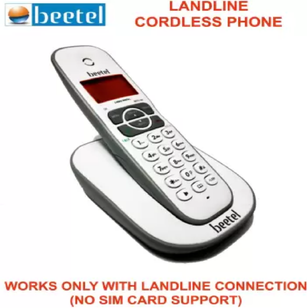 Beetel X73 Cordless Landline Phone with Answering Machine  (GREY WHITE)