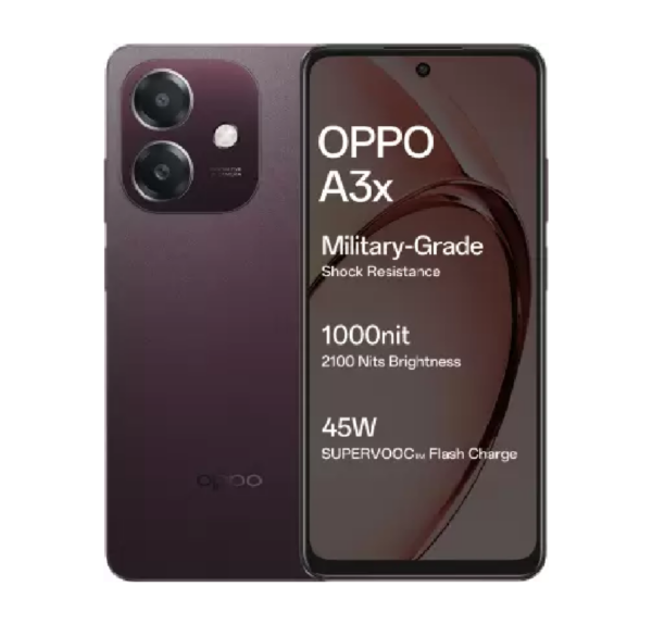 OPPO A3x (Nebula Red, 64 GB)  (4 GB RAM)
