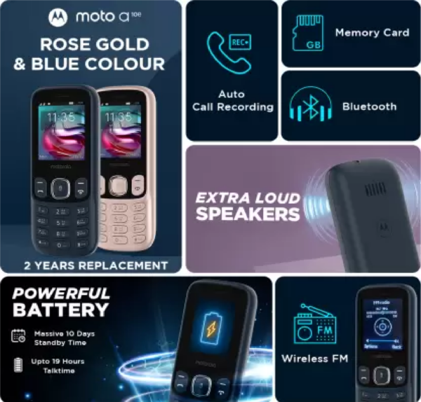 Motorola Moto A10E  (Dark Blue) - Image 3