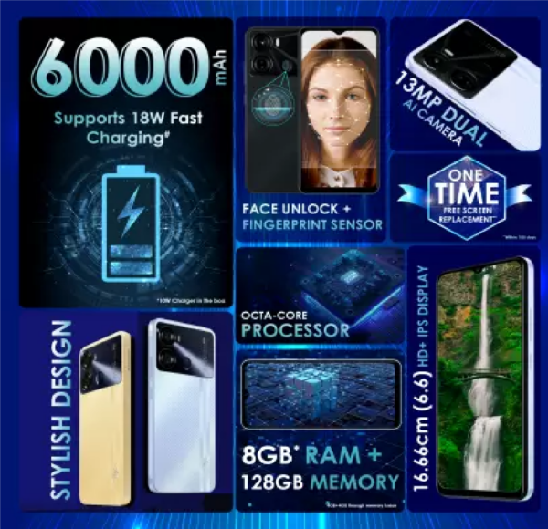 itel P40 (Force Black, 128 GB)  (4 GB RAM) - Image 3