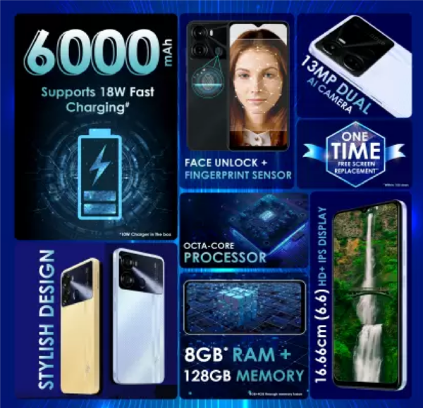 itel P40 (Dreamy Blue, 128 GB)  (4 GB RAM) - Image 3