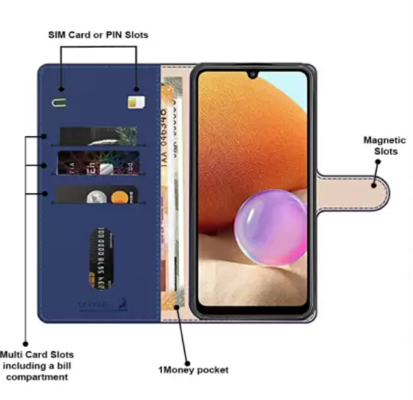 AIBEX Flip Cover for Poco C61 / Xiaomi Redmi A3 |Vegan PU Leather | - Image 3