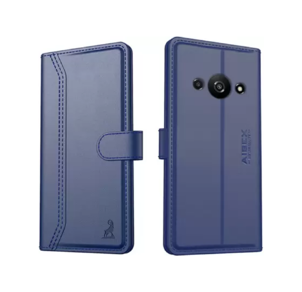 AIBEX Flip Cover for Poco C61 / Xiaomi Redmi A3 |Vegan PU Leather |