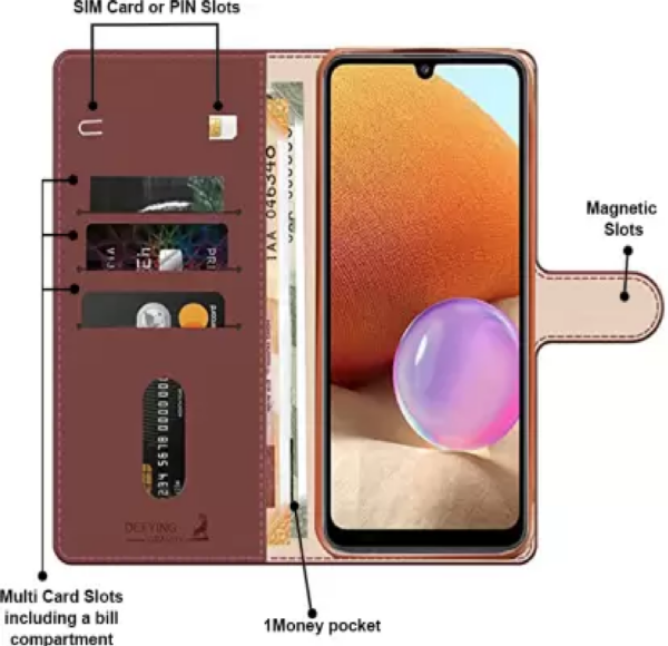 AIBEX Flip Cover for Poco C61 / Xiaomi Redmi A3 |Vegan PU Leather | - Image 3