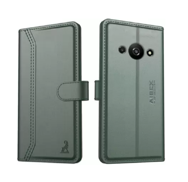 AIBEX Flip Cover for Poco C61 / Xiaomi Redmi A3 |Vegan PU Leather |