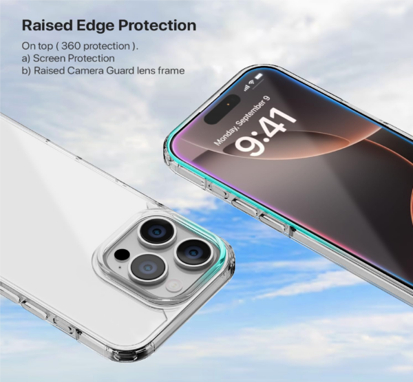 GRIPP Clear Case for iPhone 16 Pro Max Back Cover - Clear - Image 3