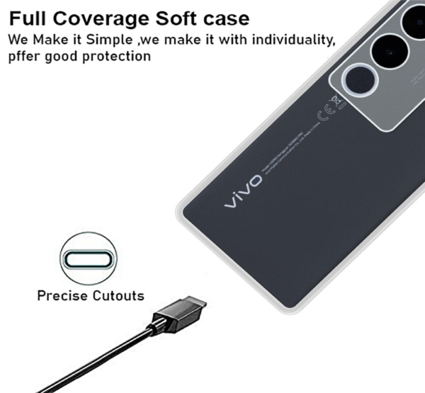 VIDO Transparent Back Case Cover for Vivo V29 5G - Image 2