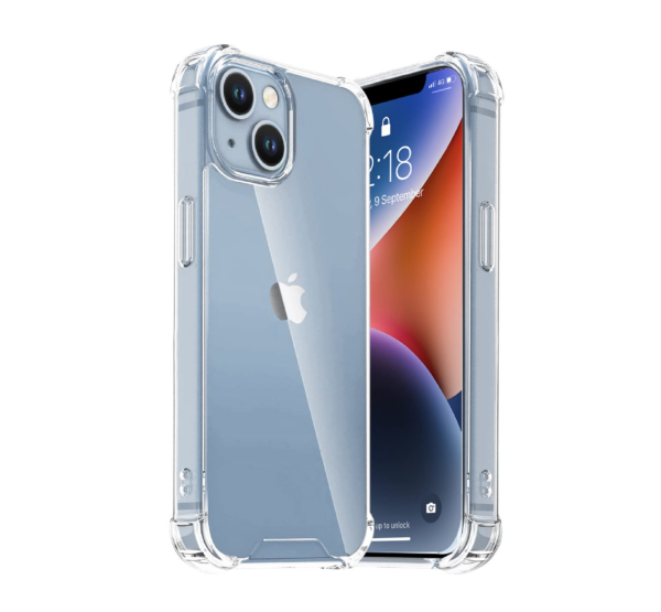 EGOTUDE Shockproof Transparent Hard Back Scratch Resistant Cover Case for iPhone 14