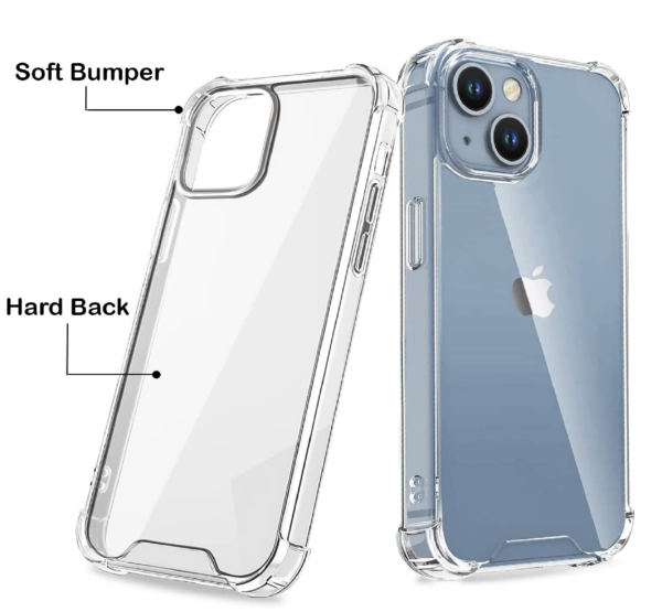 EGOTUDE Shockproof Transparent Hard Back Scratch Resistant Cover Case for iPhone 14 - Image 2