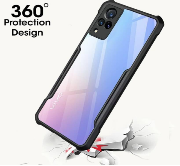 Carrywrap Plastic Transparent Hard Back Cover Case For Vivo Y73 - Image 2