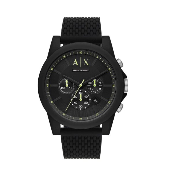 Armani Exchange Silicone Outer Banks Analog Black Dial Men Watch-Ax1344,