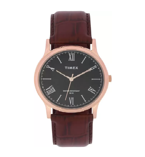 TIMEX  Black-Dial Analog Watch - For Men TW000R433