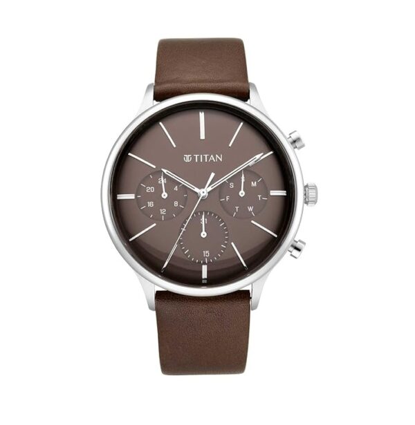 Titan Light Leathers IV Analog Brown Dial Men's Watch-90134SL02/NP90134SL02