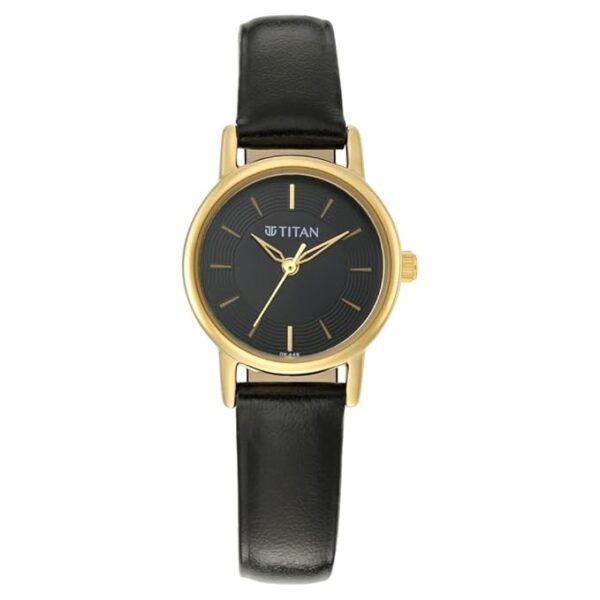 Titan Women Leather Ladies Karishma 2020-21 Analog Black Dial Watch-
