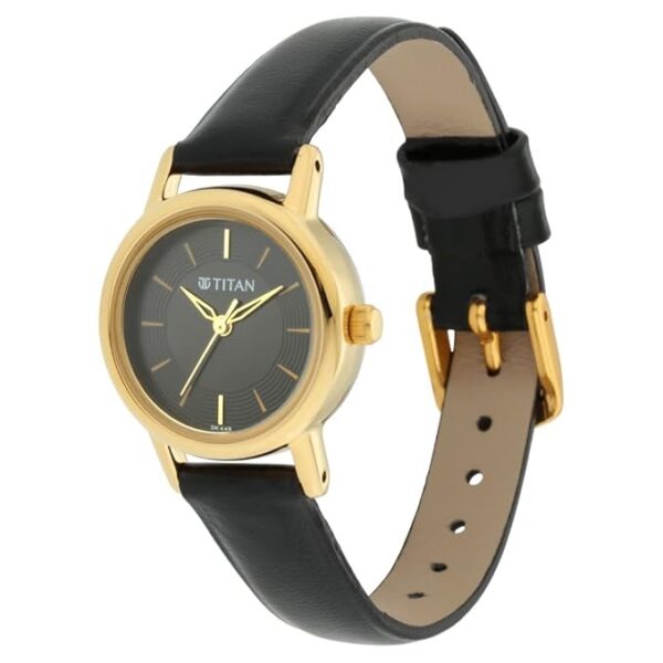 Titan Women Leather Ladies Karishma 2020-21 Analog Black Dial Watch- - Image 2