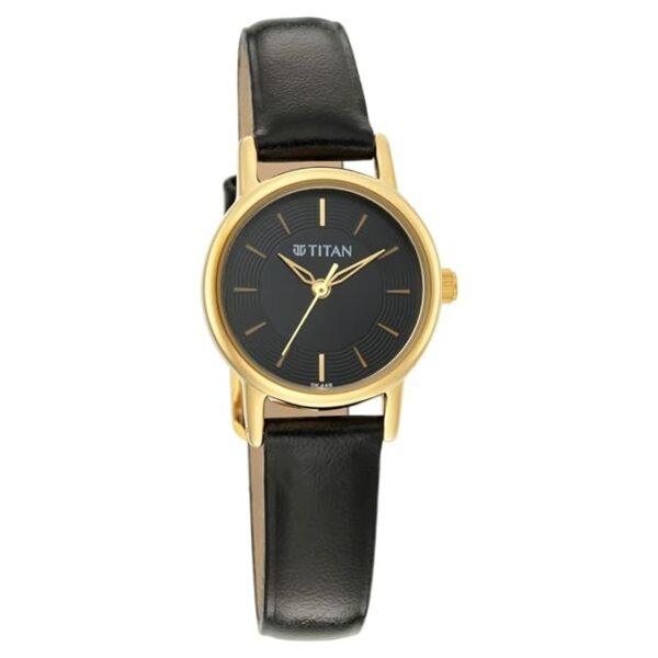 Titan Women Leather Ladies Karishma 2020-21 Analog Black Dial Watch- - Image 3