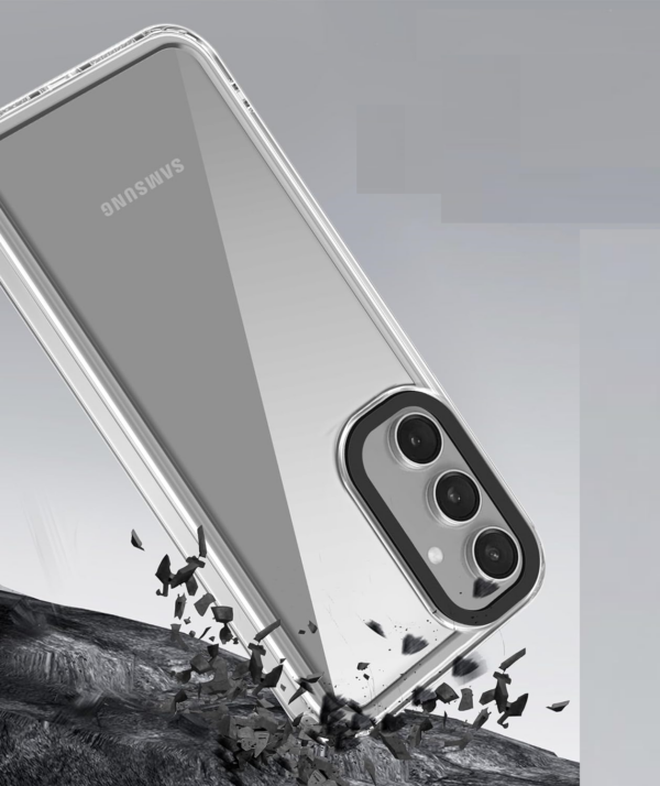 amazon basics Back Case Cover for Samsung Galaxy A34 5G (TPU + PC_Transparent) - Image 3