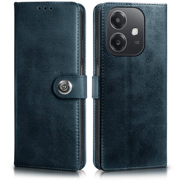 WOW IMAGINE Shock Proof Flip Cover Back Case for Oppo A3x 5G | A3x 4G(Oxford Blue)