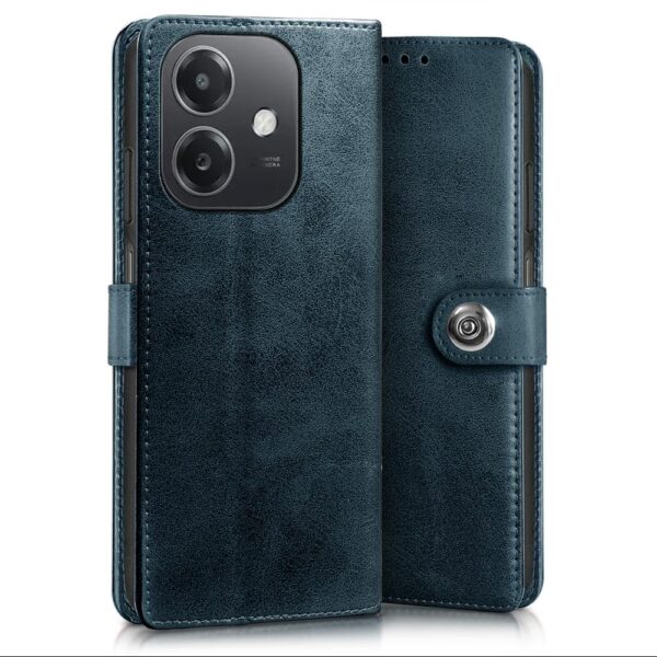 WOW IMAGINE Shock Proof Flip Cover Back Case for Oppo A3x 5G | A3x 4G(Oxford Blue) - Image 2