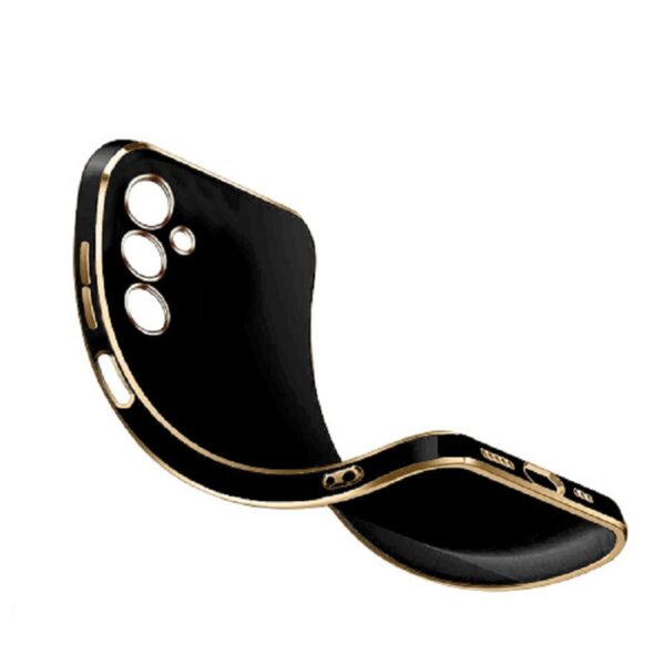 TheGiftKart Luxurious Golden-Plated Back Cover Case for Samsung Galaxy A16 5G | (TPU, Black) - Image 2