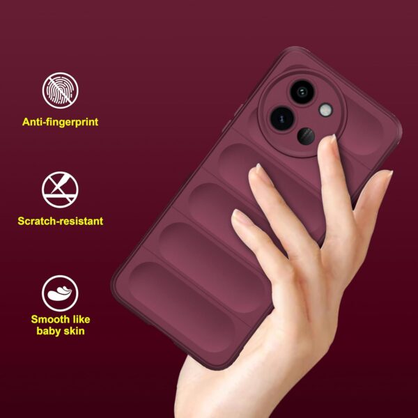 amazon basics Back Case Cover for Vivo T3x 5G |Plum - Image 2