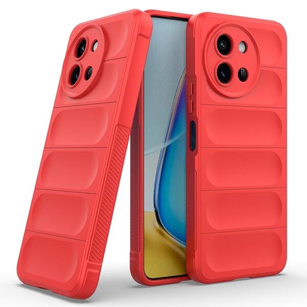 amazon basics Back Case Cover for Vivo T3x 5G | Red