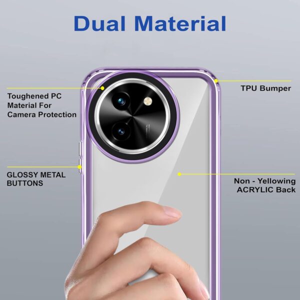 amazon basics Back Case Cover for Vivo T3x 5G(Space-Purple) - Image 2