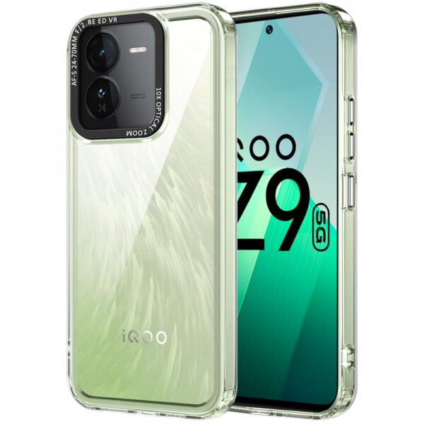 TheGiftKart Hybrid Shockproof Back Cover Case for IQOO Z9 5G |  (TPU & PC, Transparent Bumper)