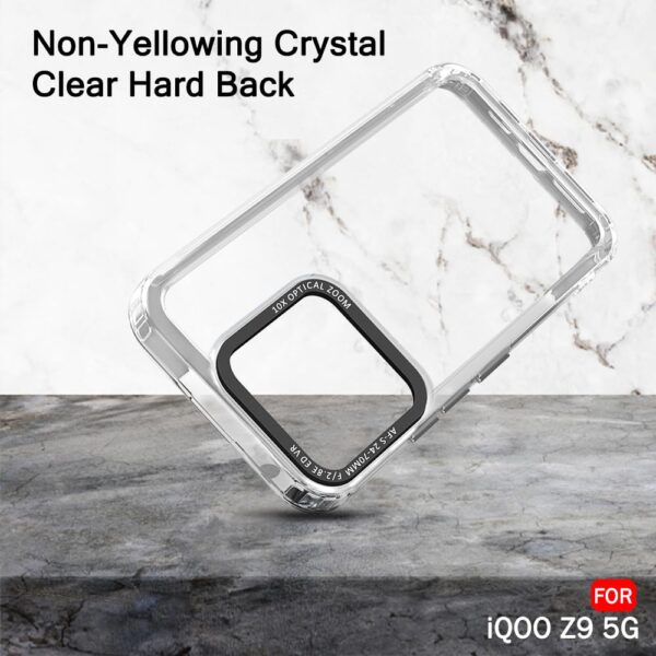 TheGiftKart Hybrid Shockproof Back Cover Case for IQOO Z9 5G |  (TPU & PC, Transparent Bumper) - Image 3