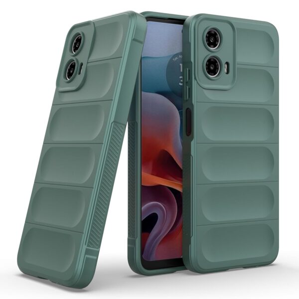 amazon basics Back Case Cover for Motorola Moto G45 5G | DarkGreen