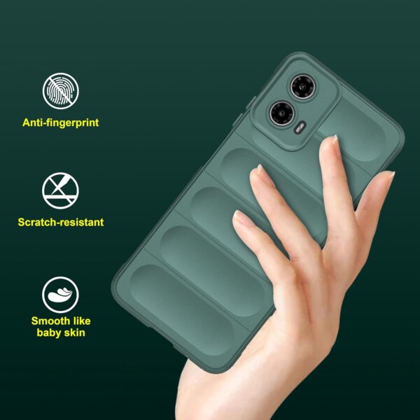 amazon basics Back Case Cover for Motorola Moto G45 5G | DarkGreen - Image 3