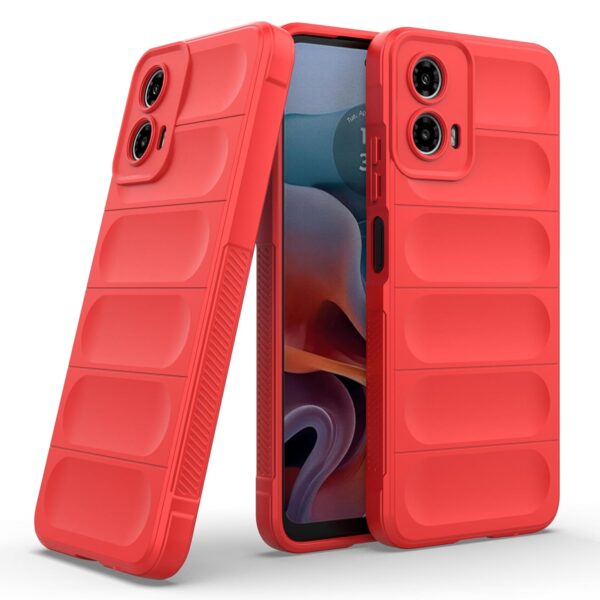 amazon basics Back Case Cover for Motorola Moto G45 5G |Red