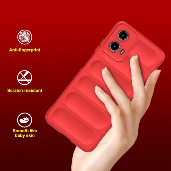 amazon basics Back Case Cover for Motorola Moto G45 5G |Red - Image 3