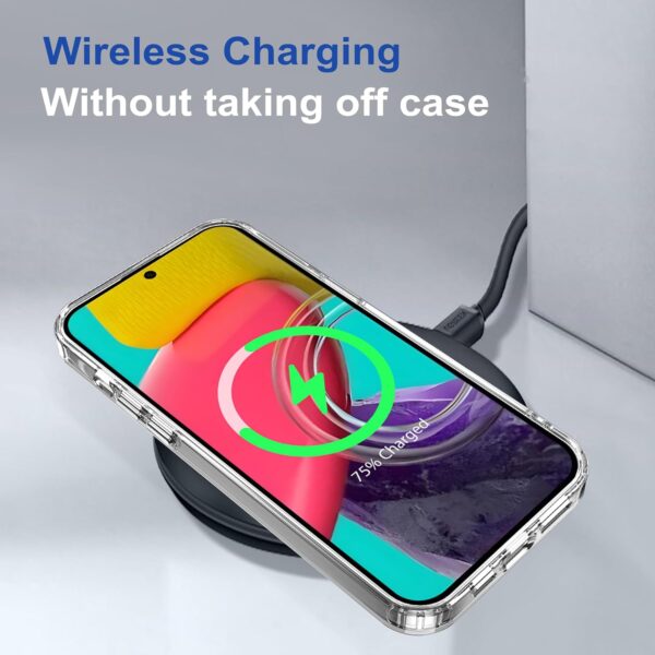 amazon basics Back Case Cover for Moto G45 5G | (TPU + PC | Transparent) - Image 3