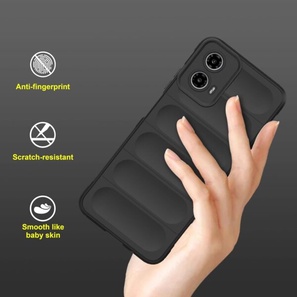amazon basics Back Case Cover for Motorola Moto G45 5G |  Black - Image 2