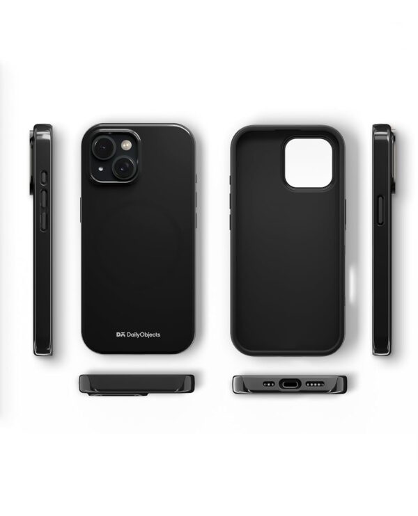 DailyObjects Enamel Bumper MagSafe Case for iPhone 13 -Enamel Black - Image 3