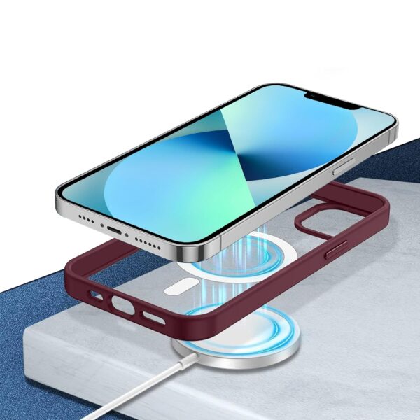 CEDO Magfit Cover for iPhone 13 / iPhone 14 (6.1 inch) |(Wine Red) - Image 2
