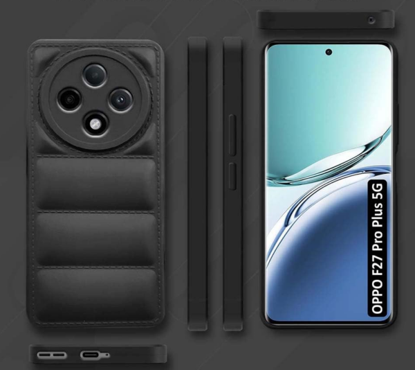 Fashionury Back Cover for Oppo F27 Pro Plus 5G | (Black) - Image 3