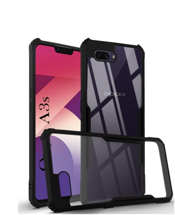 Jkobi Back Cover Case for Oppo A3s(Black)